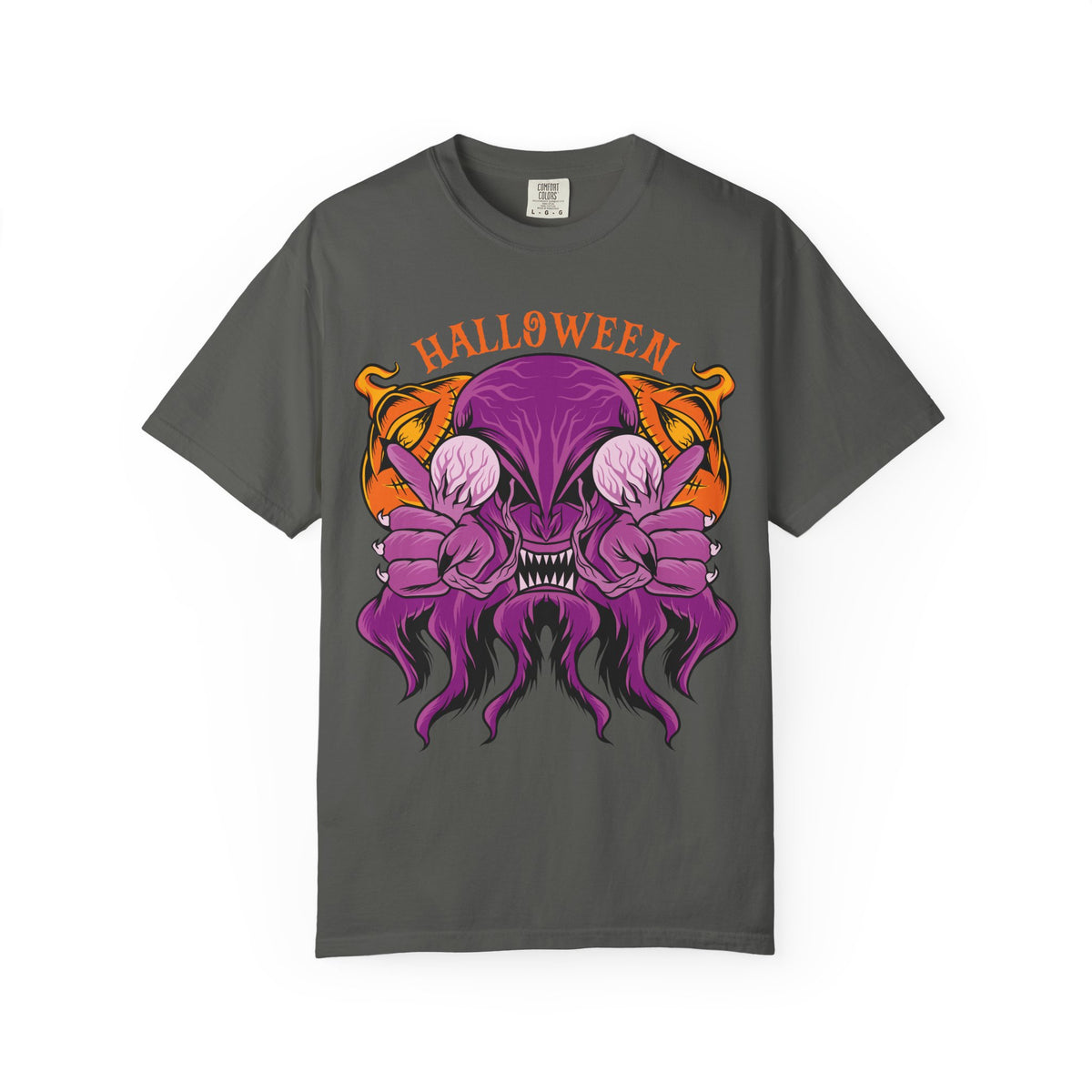 Monster pumpkin shirt - Purple Spooky Tee - Creepy Gift