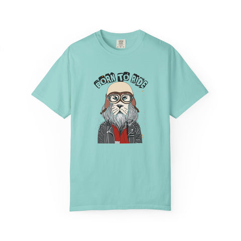 Born To Ride Dog Pilot Style Motorcycle Rider T-Shirt