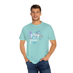 Peace Graphic Tee - Pray For Peace Shirt - Geometric Gift - Sinful Threads