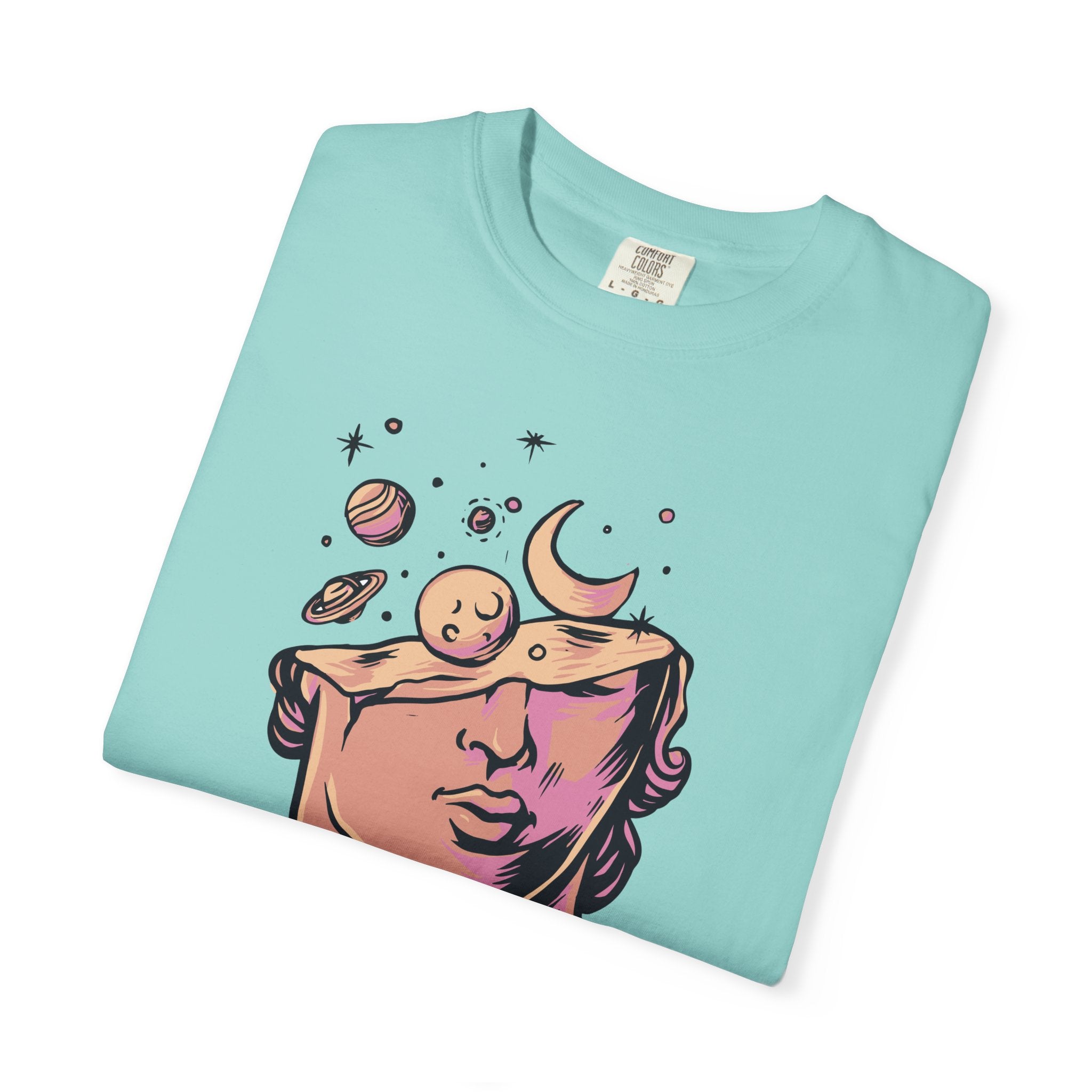 Celestial Space Bust Creative Unique Style T-Shirt - Sinful Threads