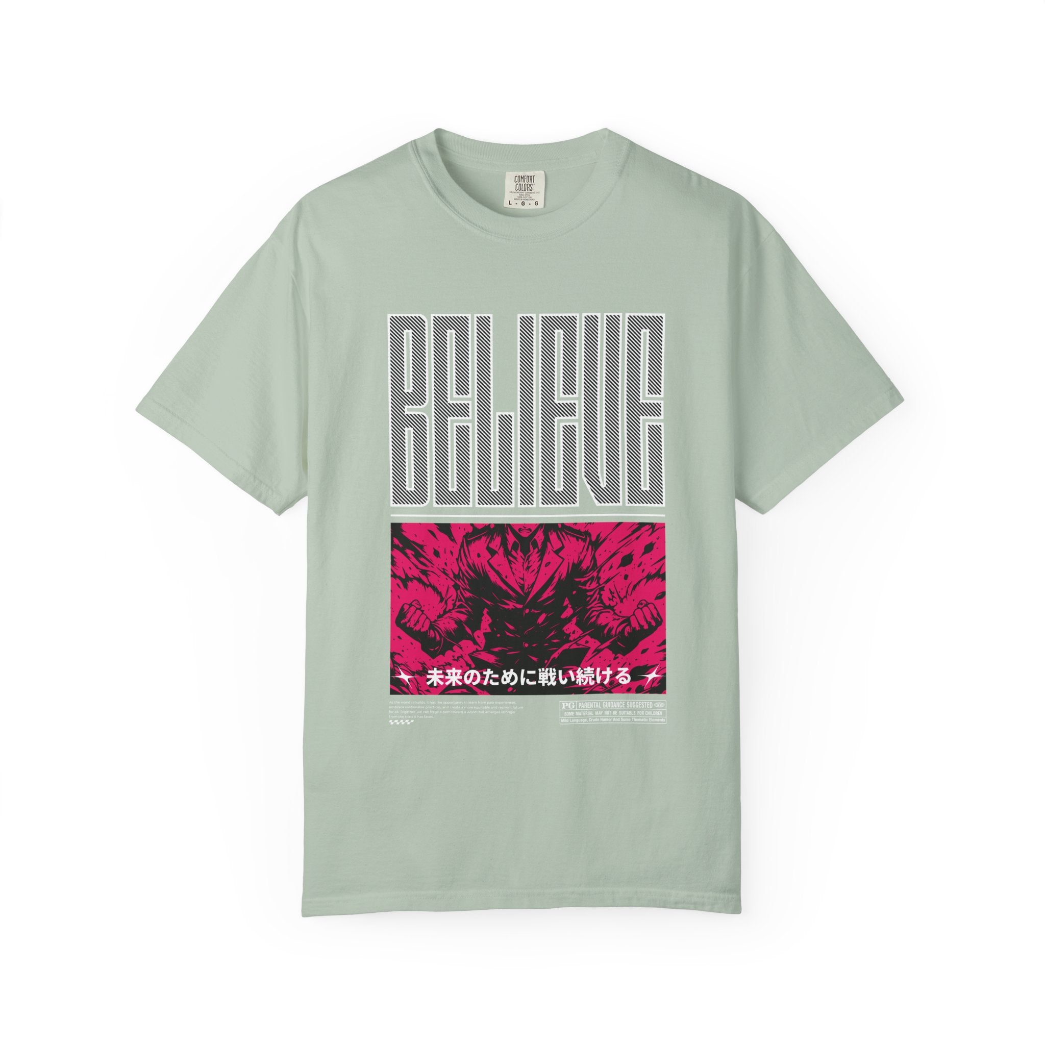 Believe Anime Tee - Bold Japanese Motivational - Gift - Sinful Threads