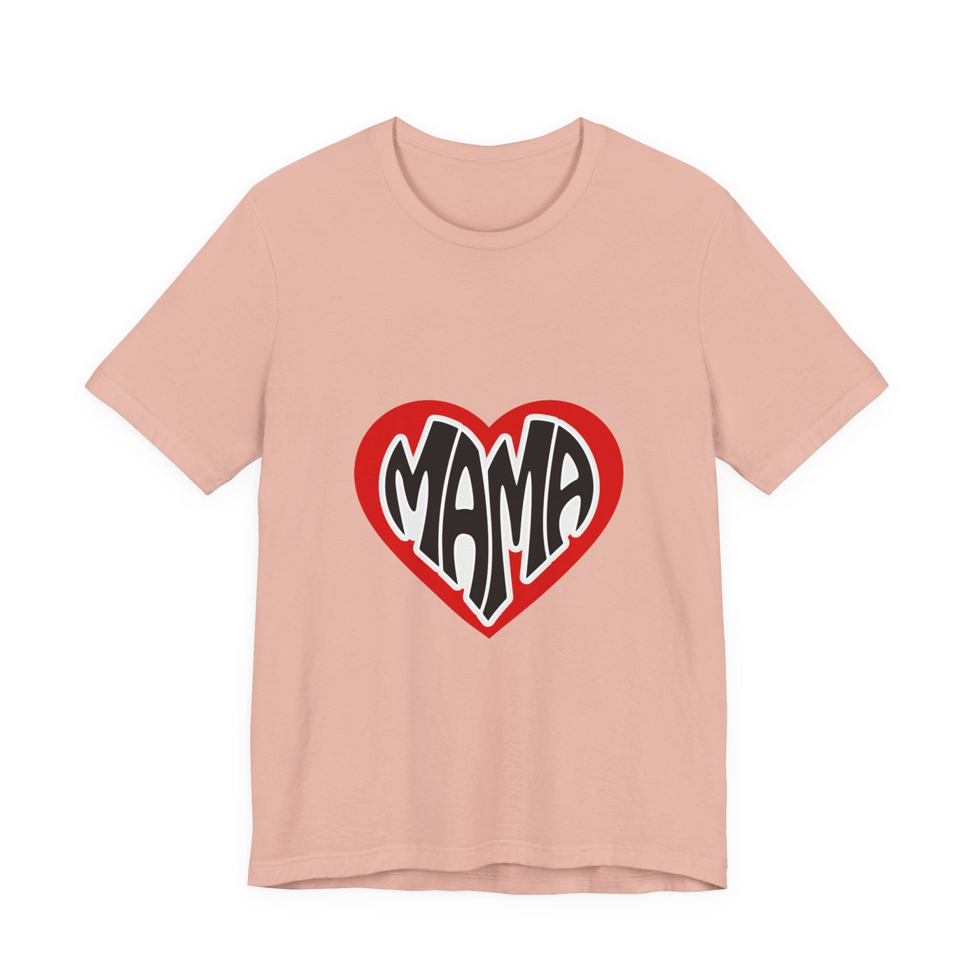 Mama Heart Graphic Tee – Cute Gift for Mom Unisex Cotton T-Shirt