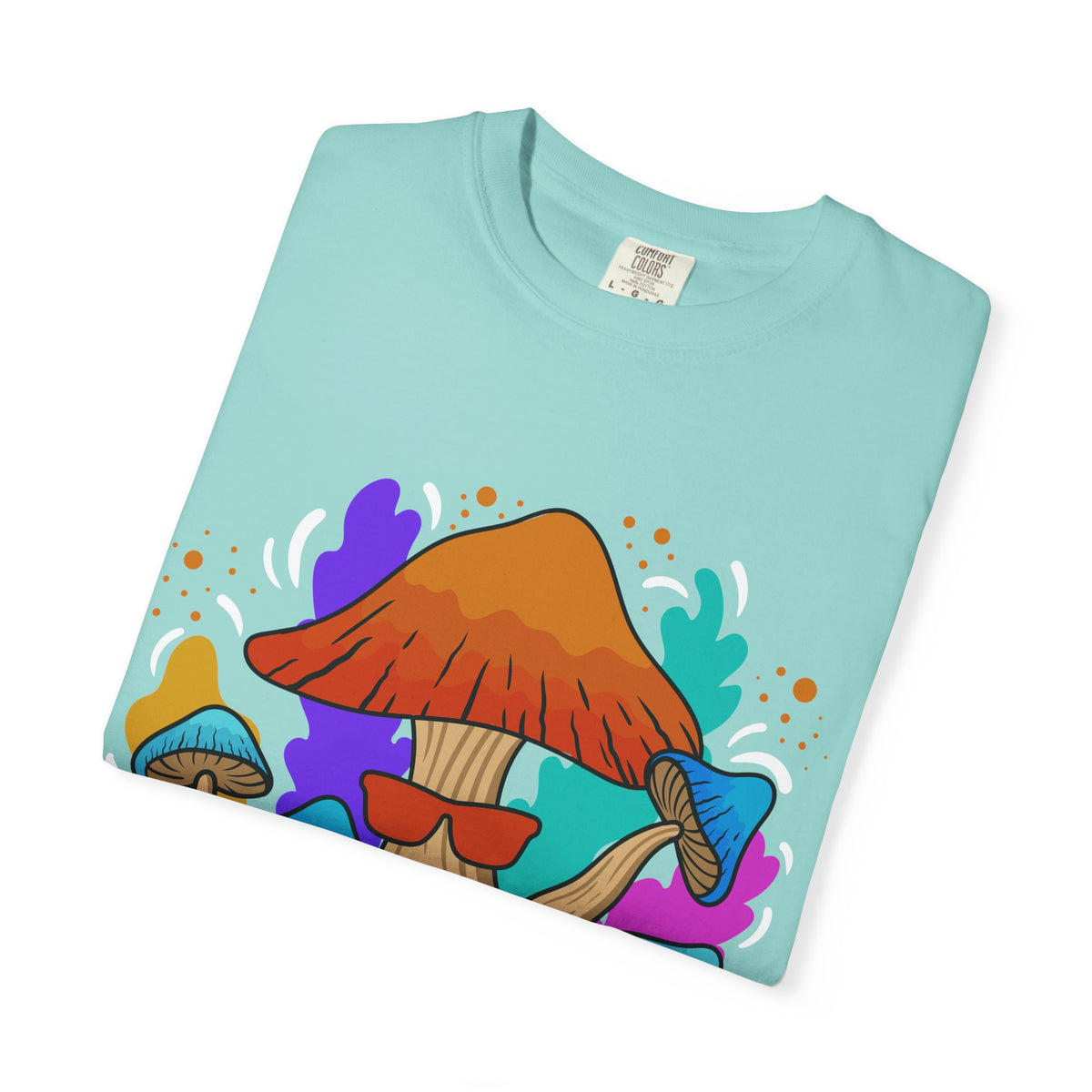 Psychedelic Mushroom Tee - Trippy Sunglasses Fungi Gift