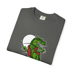 T-Rex Dinosaur on Snowboard Winter Sports Graphic T-Shirt