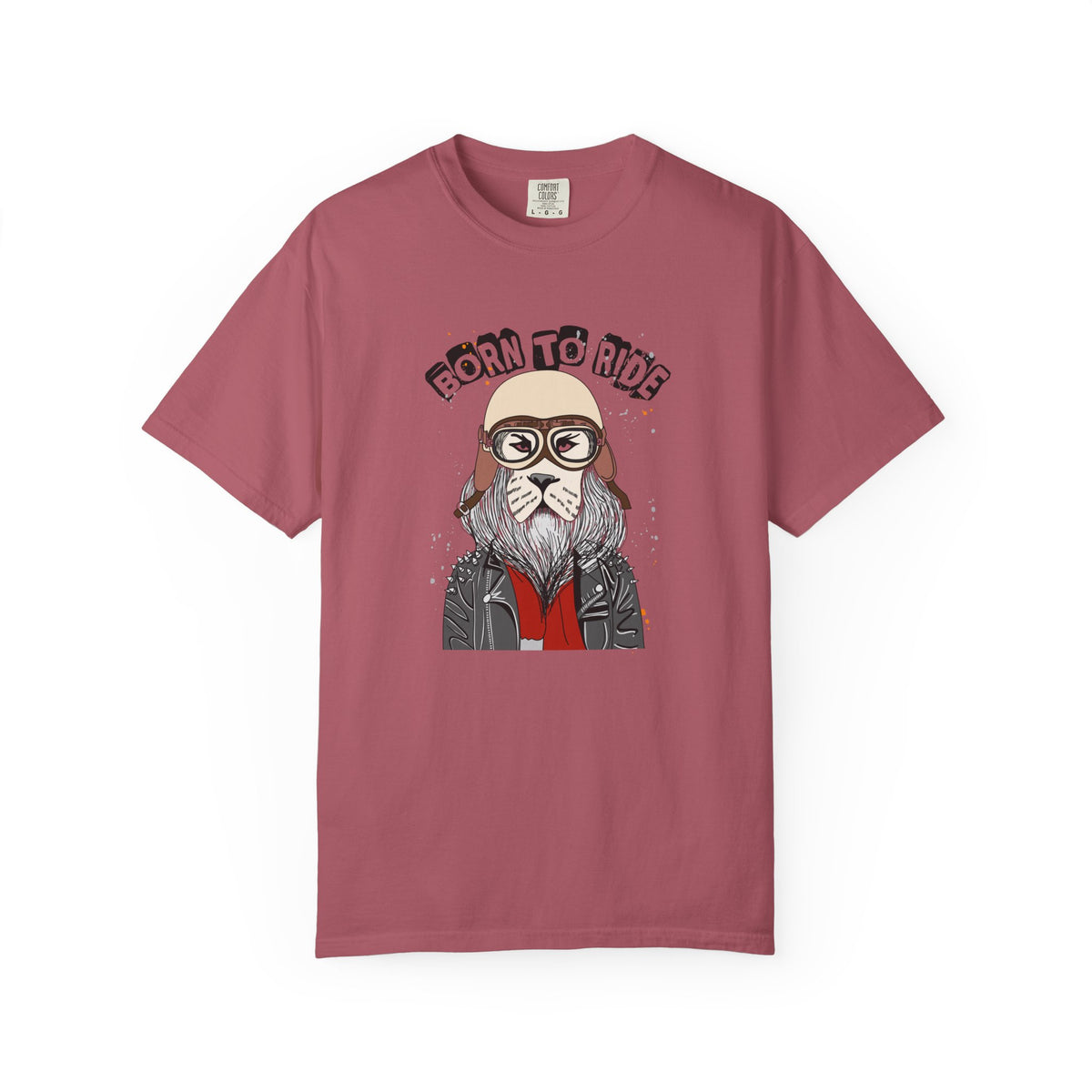 Born To Ride Dog Pilot Style Motorcycle Rider T-Shirt