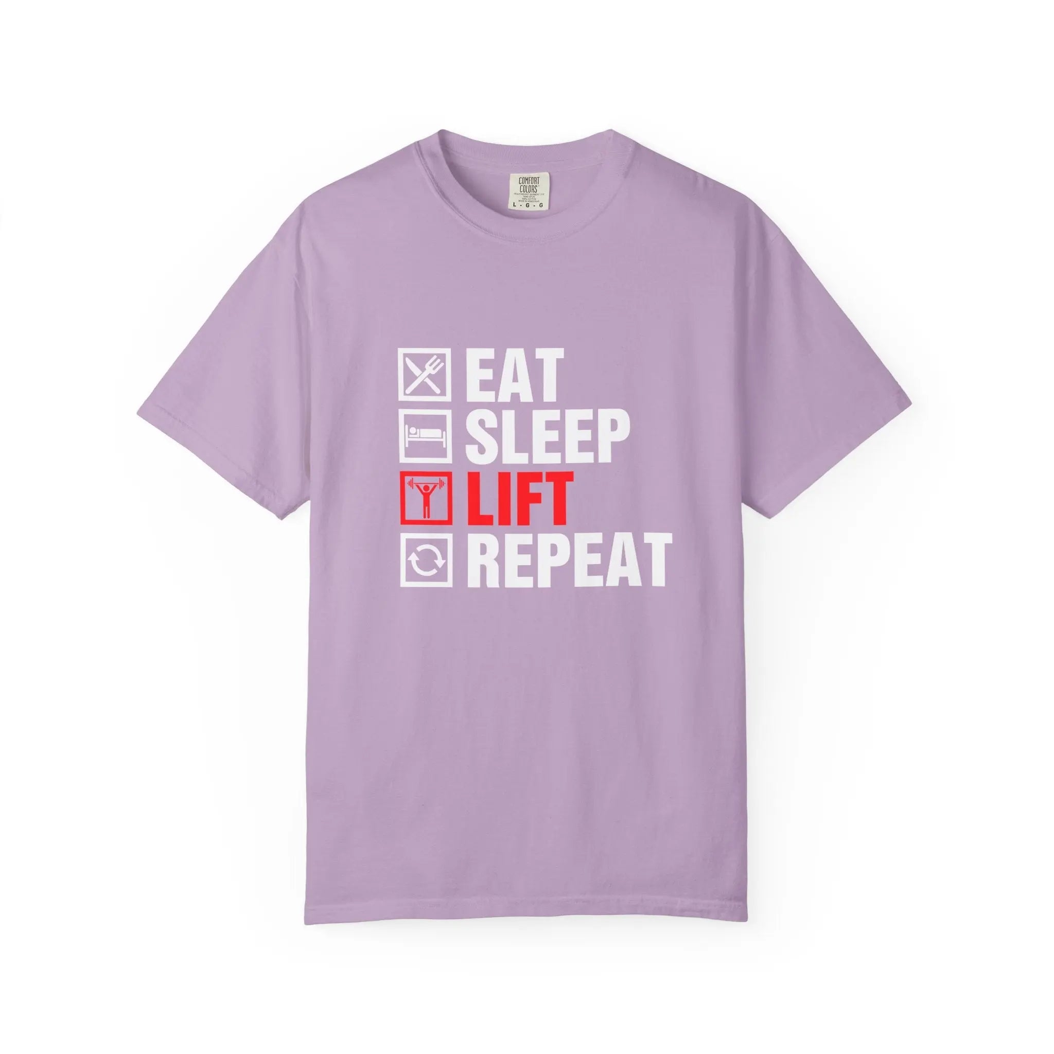Eat Sleep Lift Repeat Fitness Training Motivation T-Shirt Printify