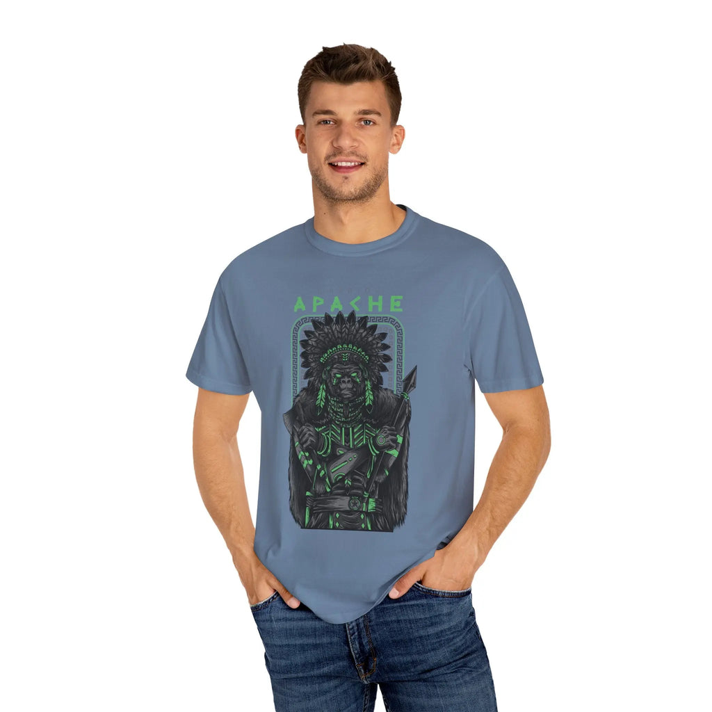 Warrior Apache Unique Graphic Illustration T-Shirt - Sinful Threads