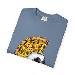 Pizza Mohawk Skull Funny Graphic Unique Design T-Shirt