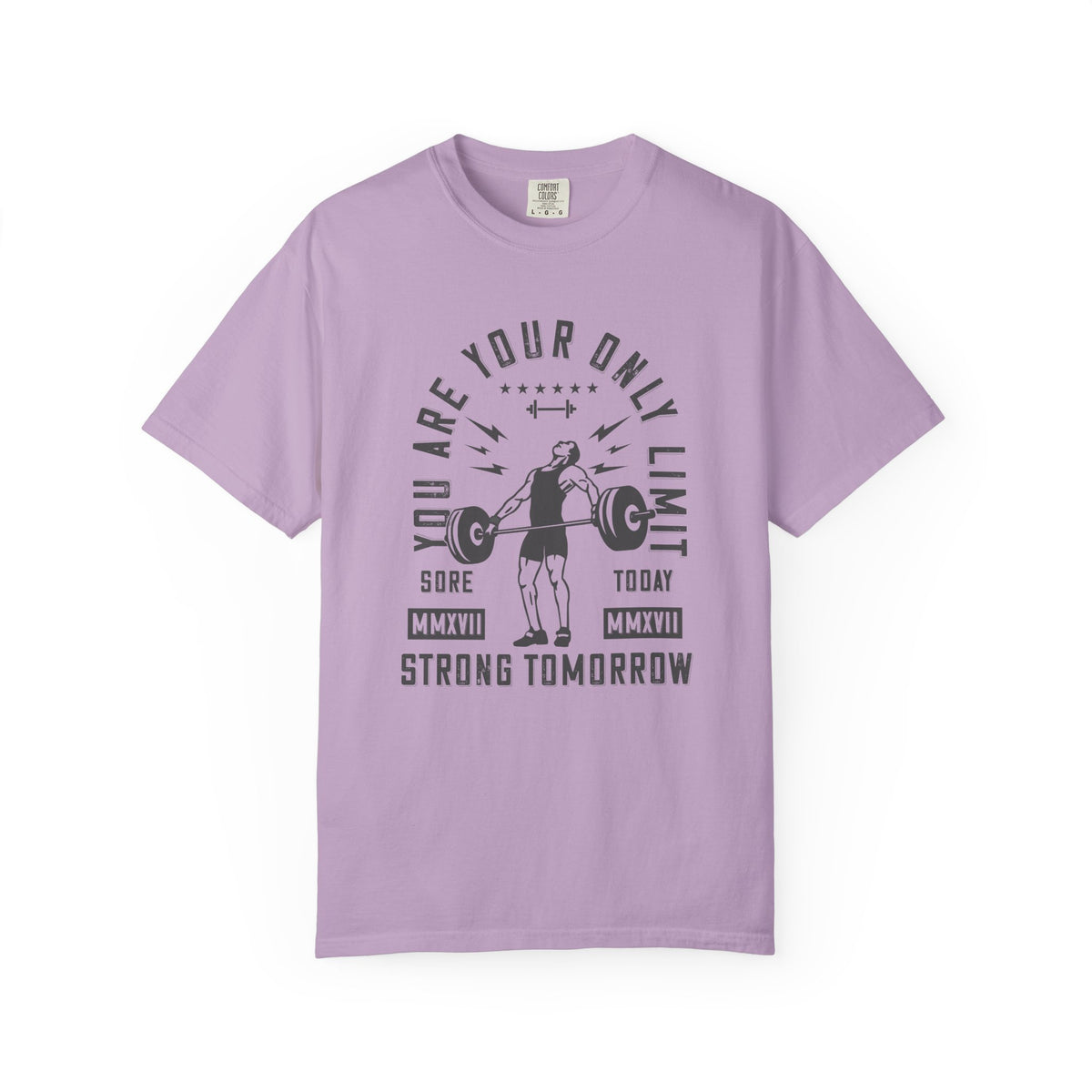 Sore Today Strong Tomorrow Fitness Graphic Weightlifting T-Shirt