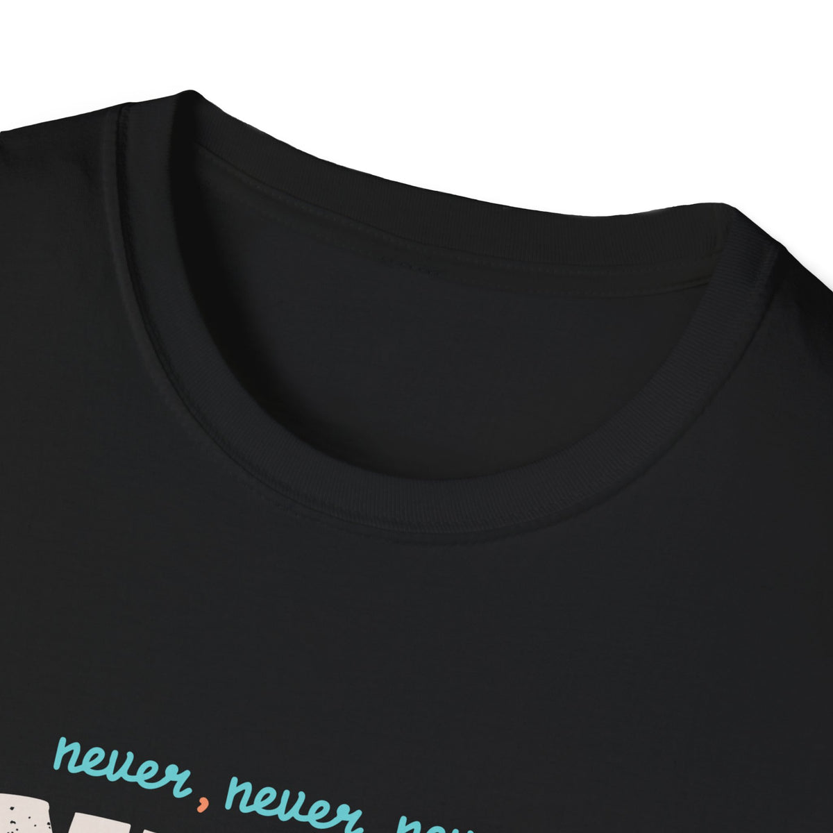 Never Give Up Groovy Tee - Retro Motivational Graphic Tee