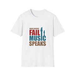 When Words Fail Music Tee - Music Speaks Graphic Shirt - Sinful Threads