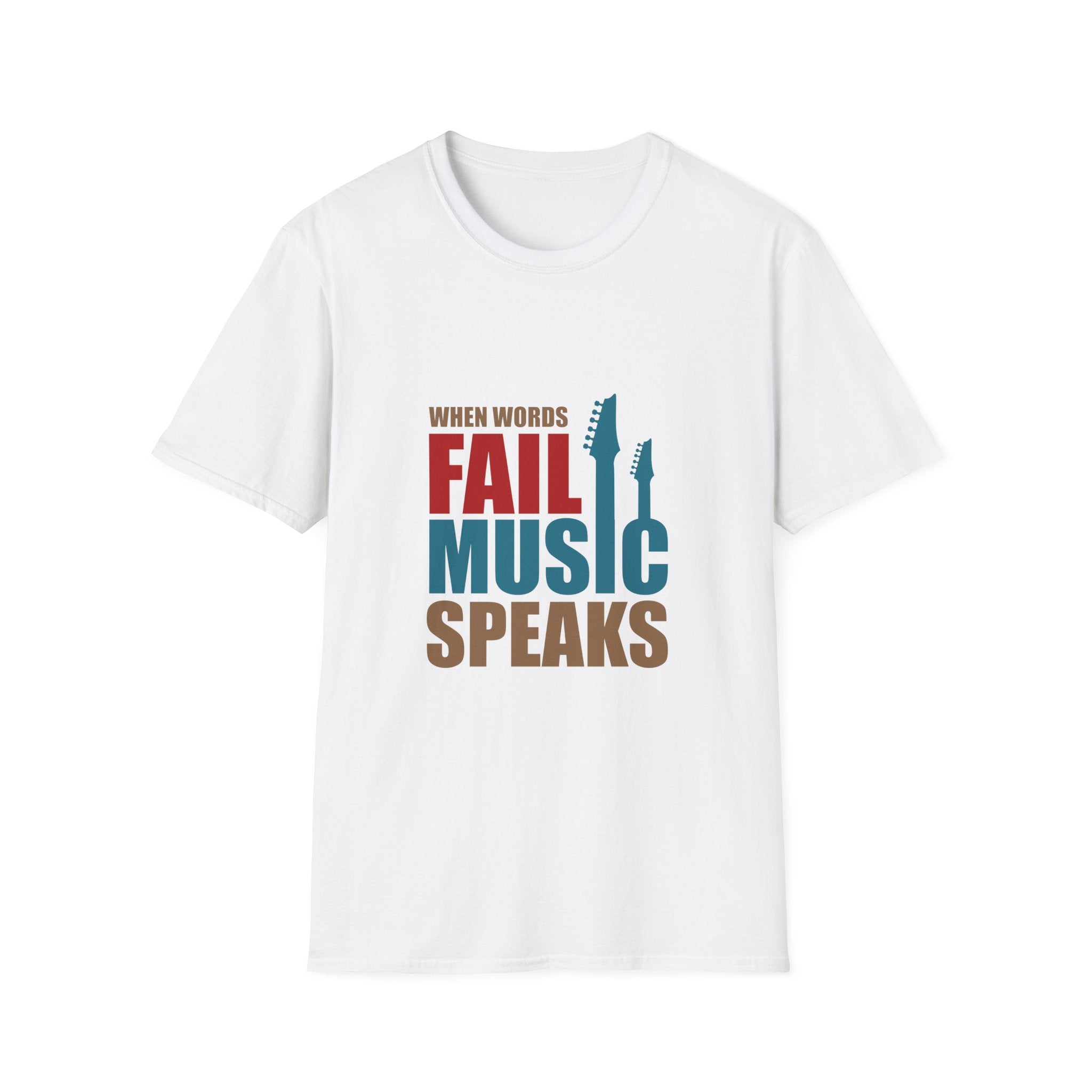 When Words Fail Music Tee - Music Speaks Graphic Shirt - Sinful Threads