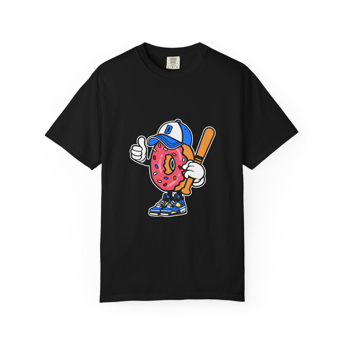 Doughnut the Baseball Player Fun and Sweet T-Shirt - Sinful Threads