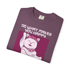 Lucky Cat Shirt - Maneki Neko Tee - Happy Quote Gift
