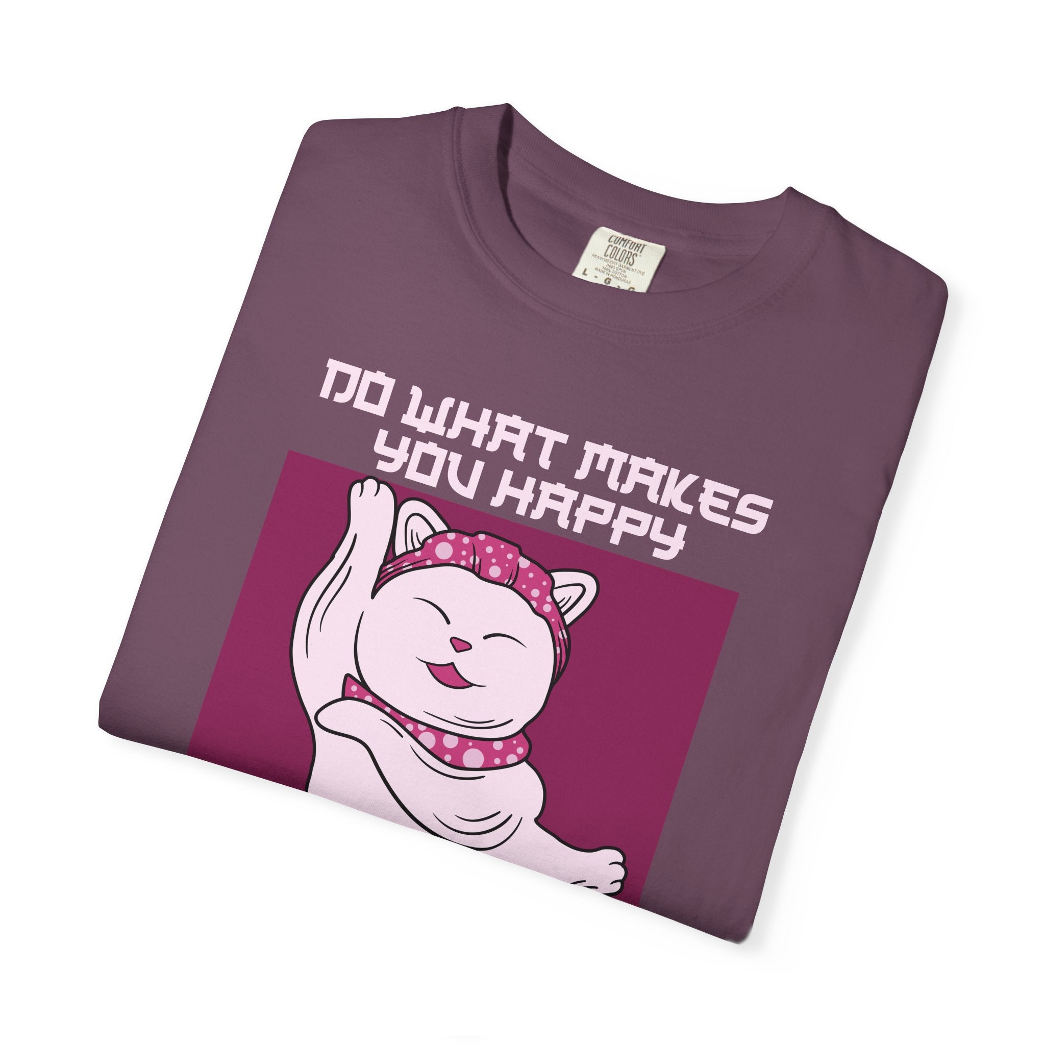 Lucky Cat Shirt - Maneki Neko Tee - Happy Quote Gift - Sinful Threads