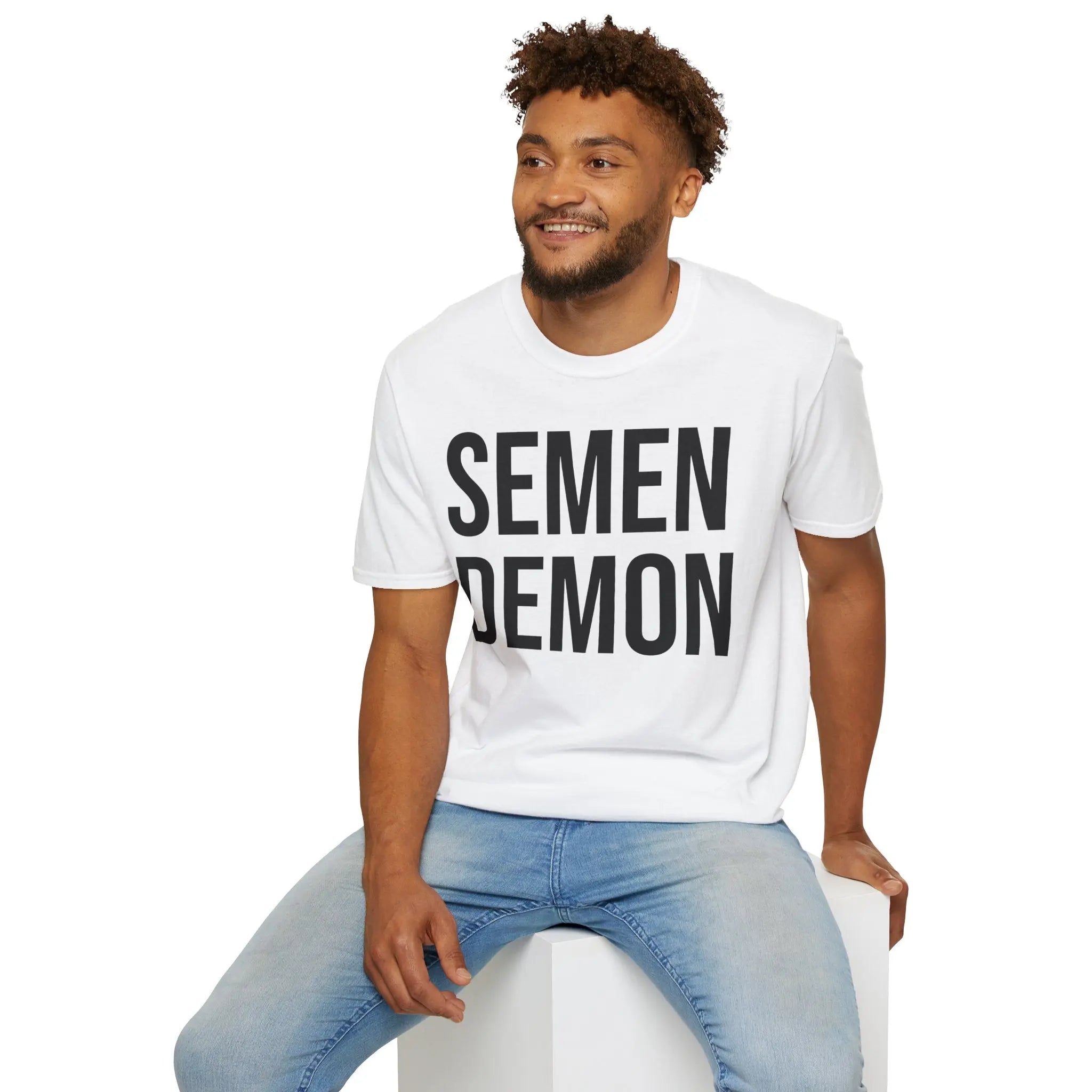 Semen Demon Tee - Adult Humor Graphic Tee Printify