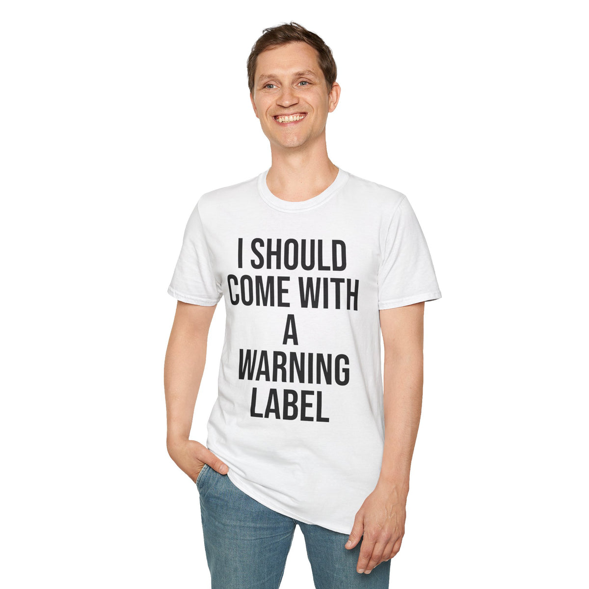 Warning Label Graphic Tee - Funny Sarcasm Shirt