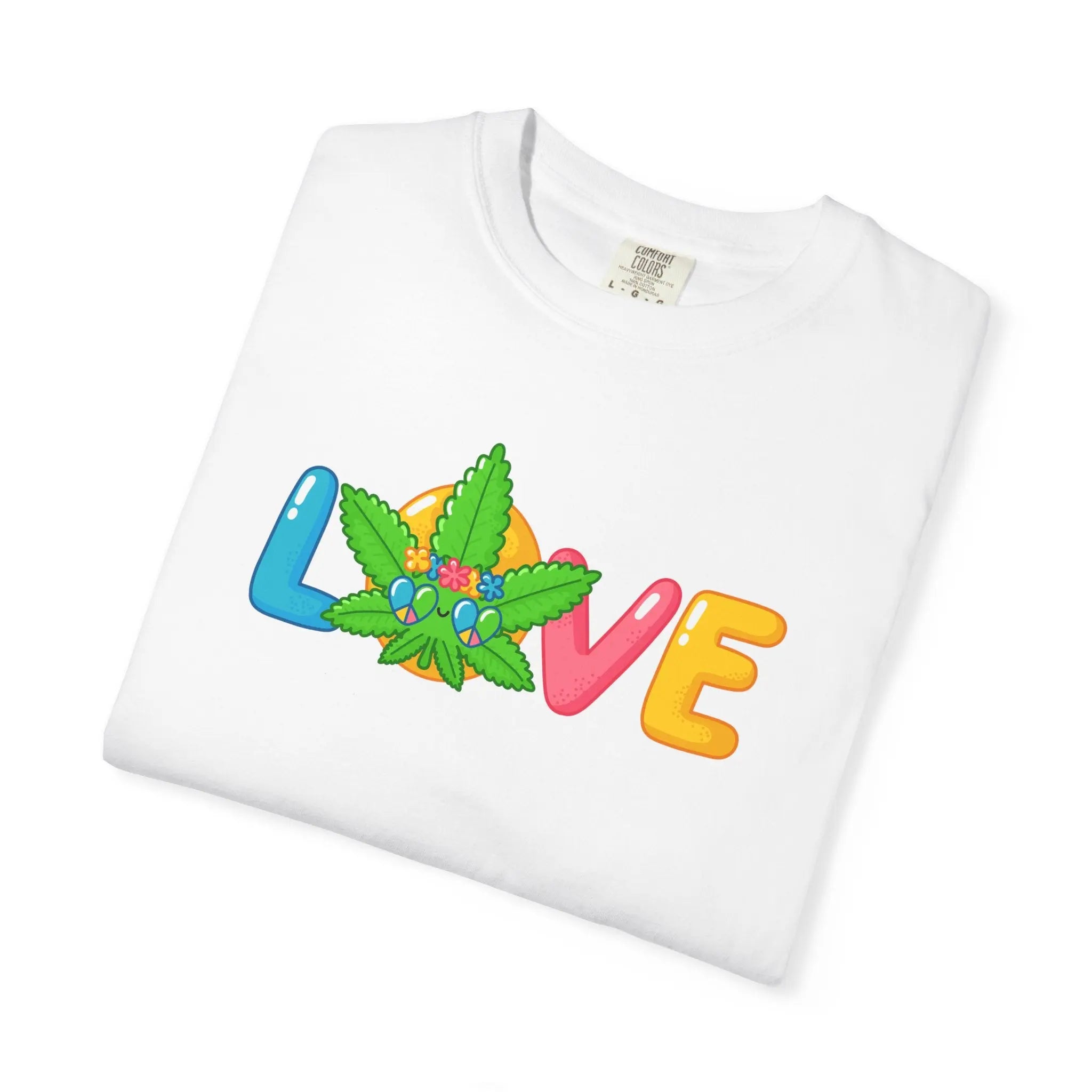 Love Stoner Graphic Shirt - Buy Minimalist Cannabis Valentine Gift - Sinful Threads