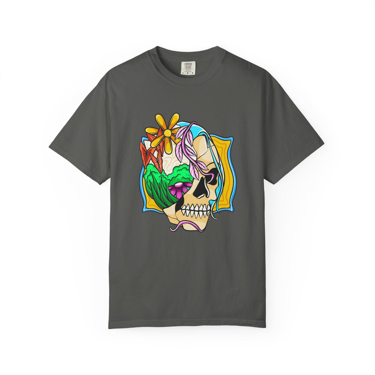 Floral Skull Shirt - Gothic Botanical Tee - Surreal Art