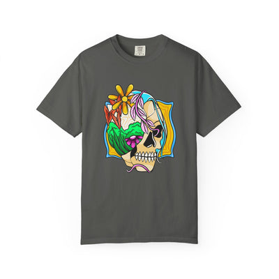 Floral Skull Shirt - Gothic Botanical Tee - Surreal Art - Sinful Threads