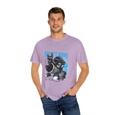 Rocket Now Cartoon Graphic Unisex Relaxed Fit T-Shirt - Sinful Threads