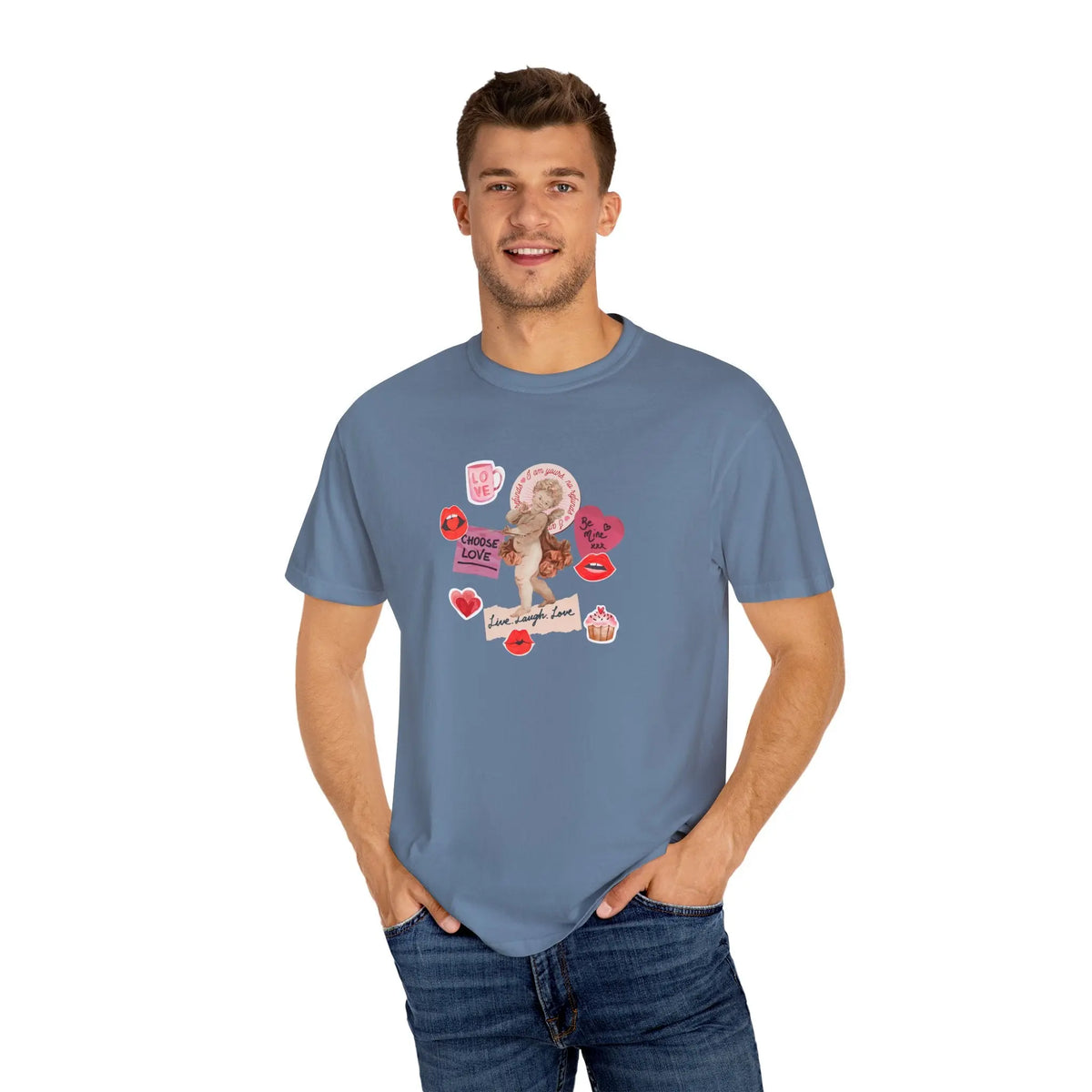 Romantic Graphic Cupid Love Quotes Valentine T-Shirt - Sinful Threads