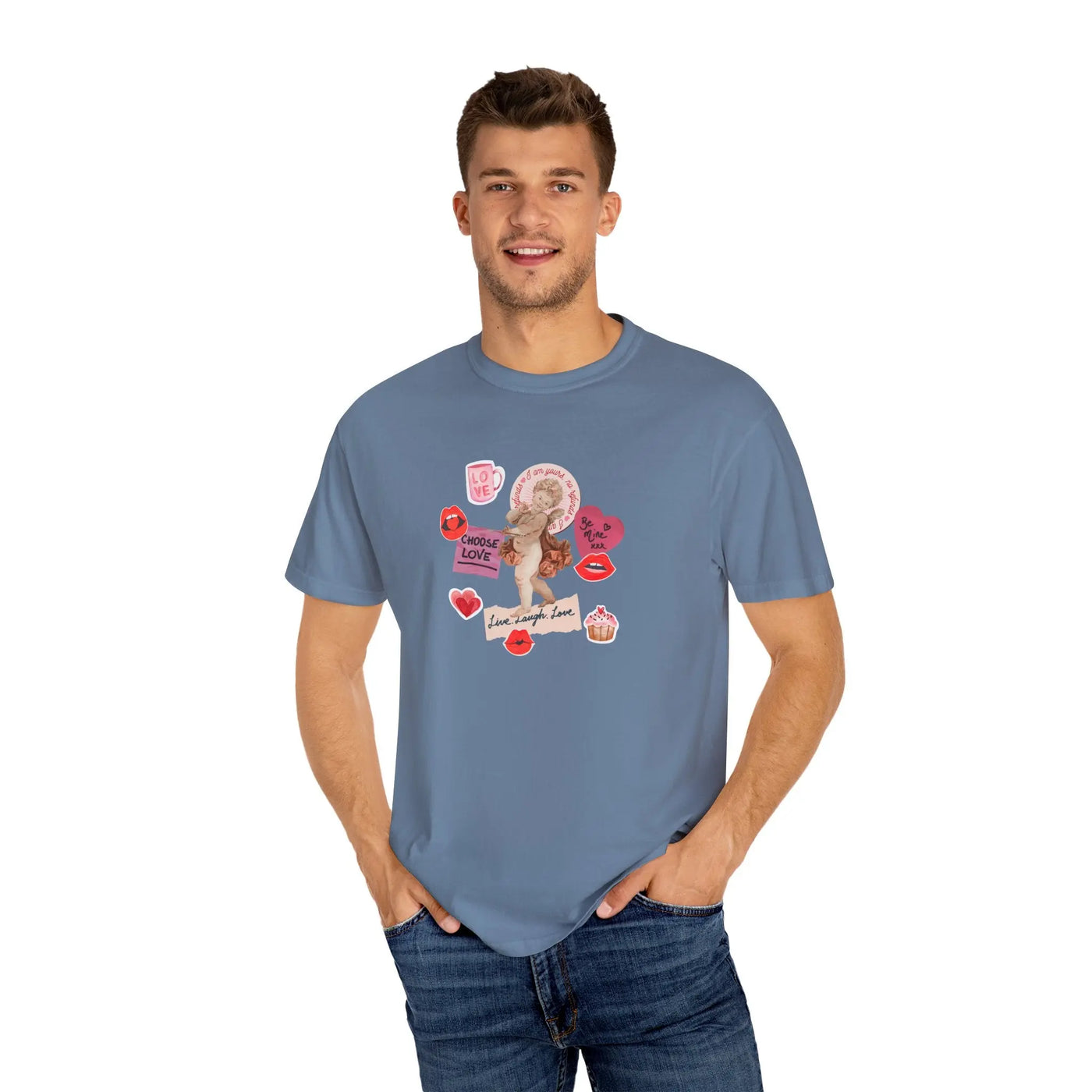 Romantic Graphic Cupid Love Quotes Valentine T-Shirt - Sinful Threads