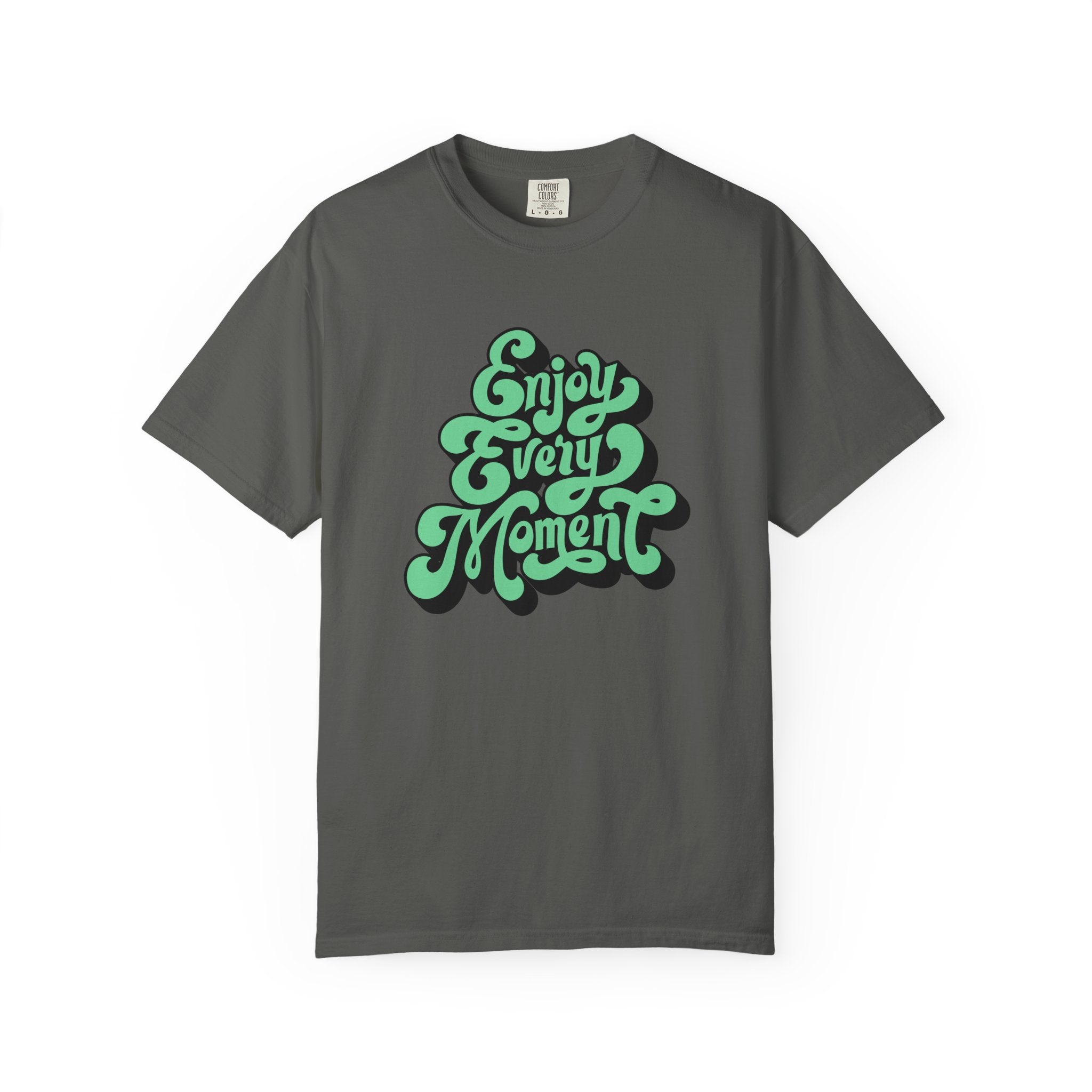 Groovy Graphic Tee - Enjoy Every Moment - Positive Vibe Gift - Sinful Threads