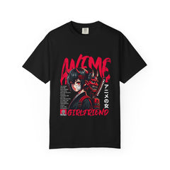 Oni Mask Anime Tee - Katana Demon Girl - Japanese Gift