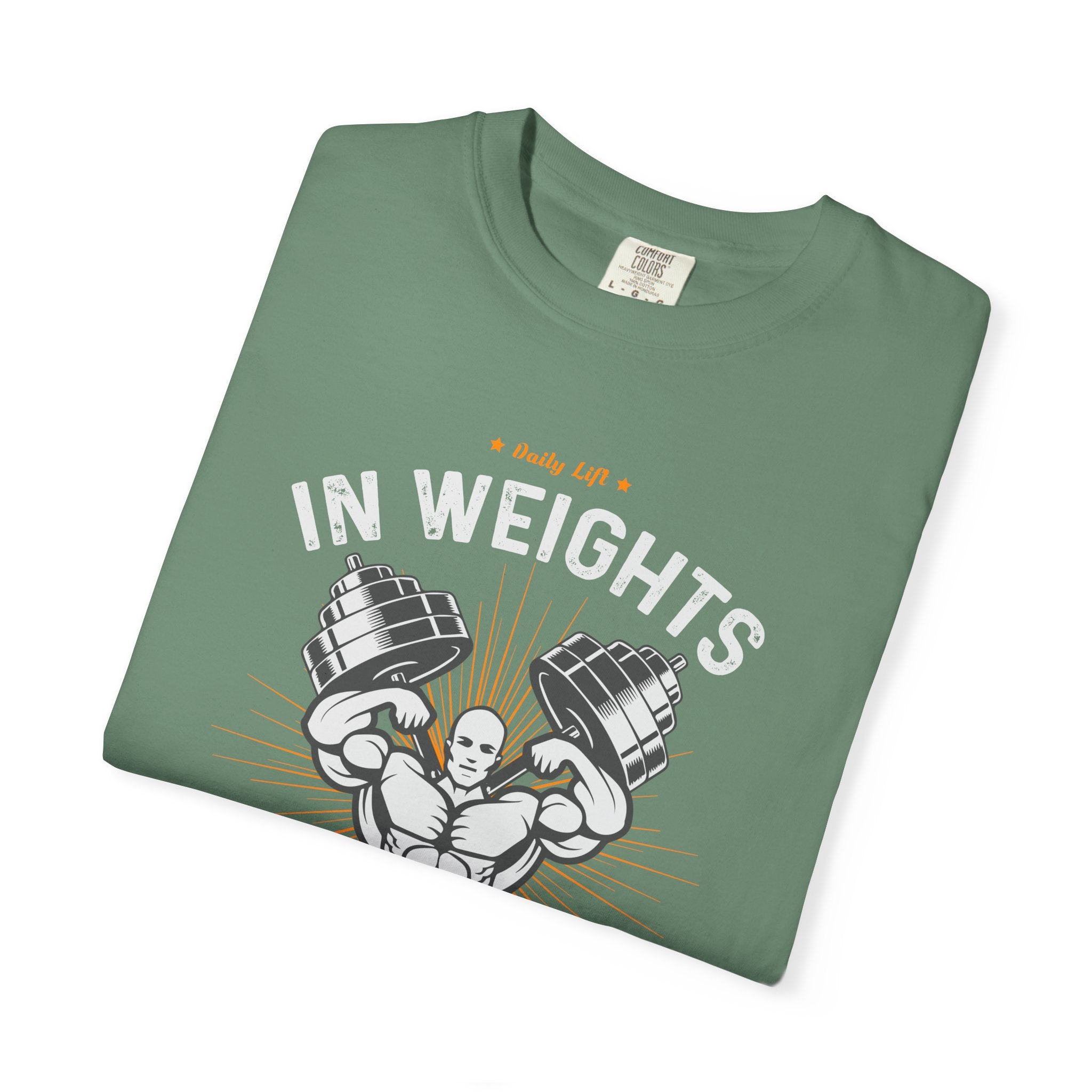 In Weights We Trust T-Shirt - Gym Motivation Fitness Tee - Sinful Threads