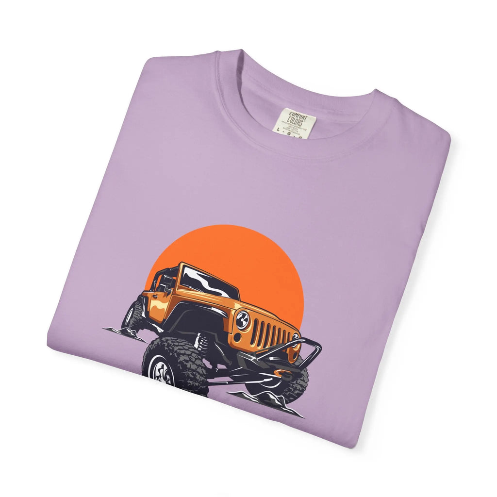 Adventurous Off Road Car Sunset Graphic Design T-Shirt - Sinful Threads