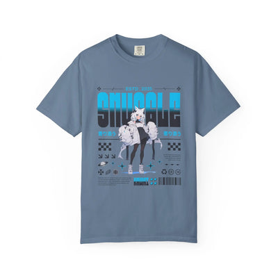 Kawaii Cat Girl Tee - Snuggle Manga Graphic - Cute Gift - Sinful Threads