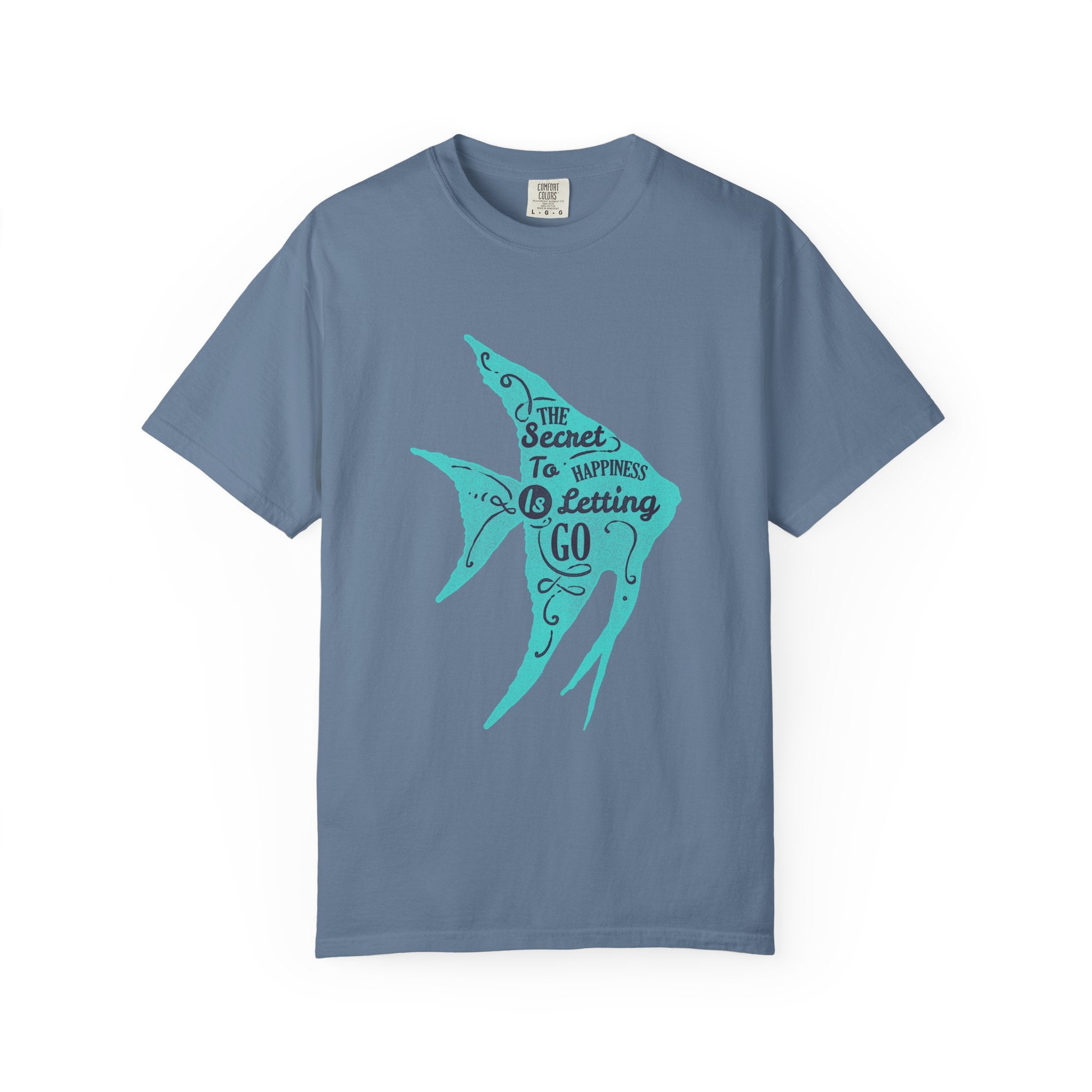 The Secret To Happiness Is Letting Go Fish Art T-Shirt - Sinful Threads