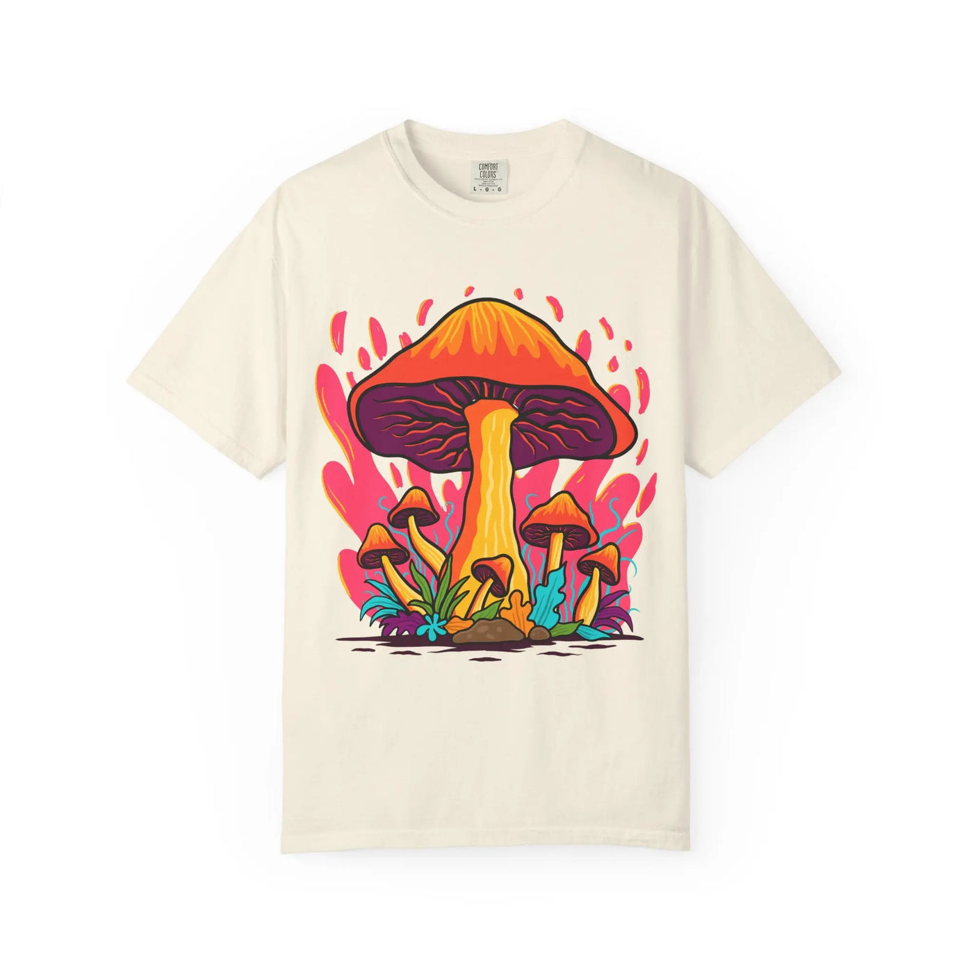 Groovy Mushroom Tee - Colorful Forest Fungi Art Gift - Sinful Threads