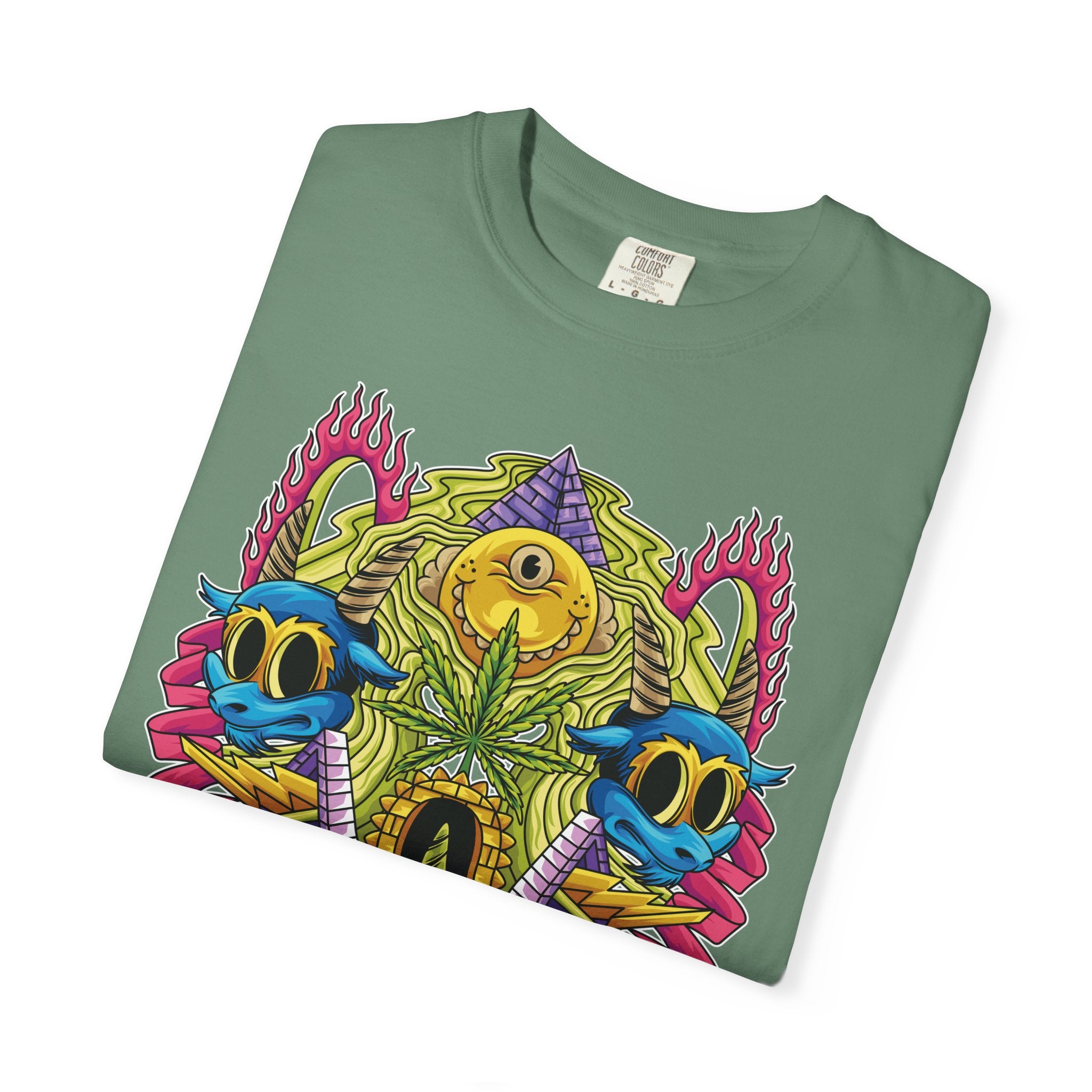 Trippy Monster Tee - Psychedelic Monster Tee - Weed Art Gift - Sinful Threads