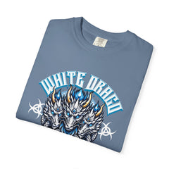 Dragon Art Tee - Blue-Eyed Three-Headed Fantasy Gift
