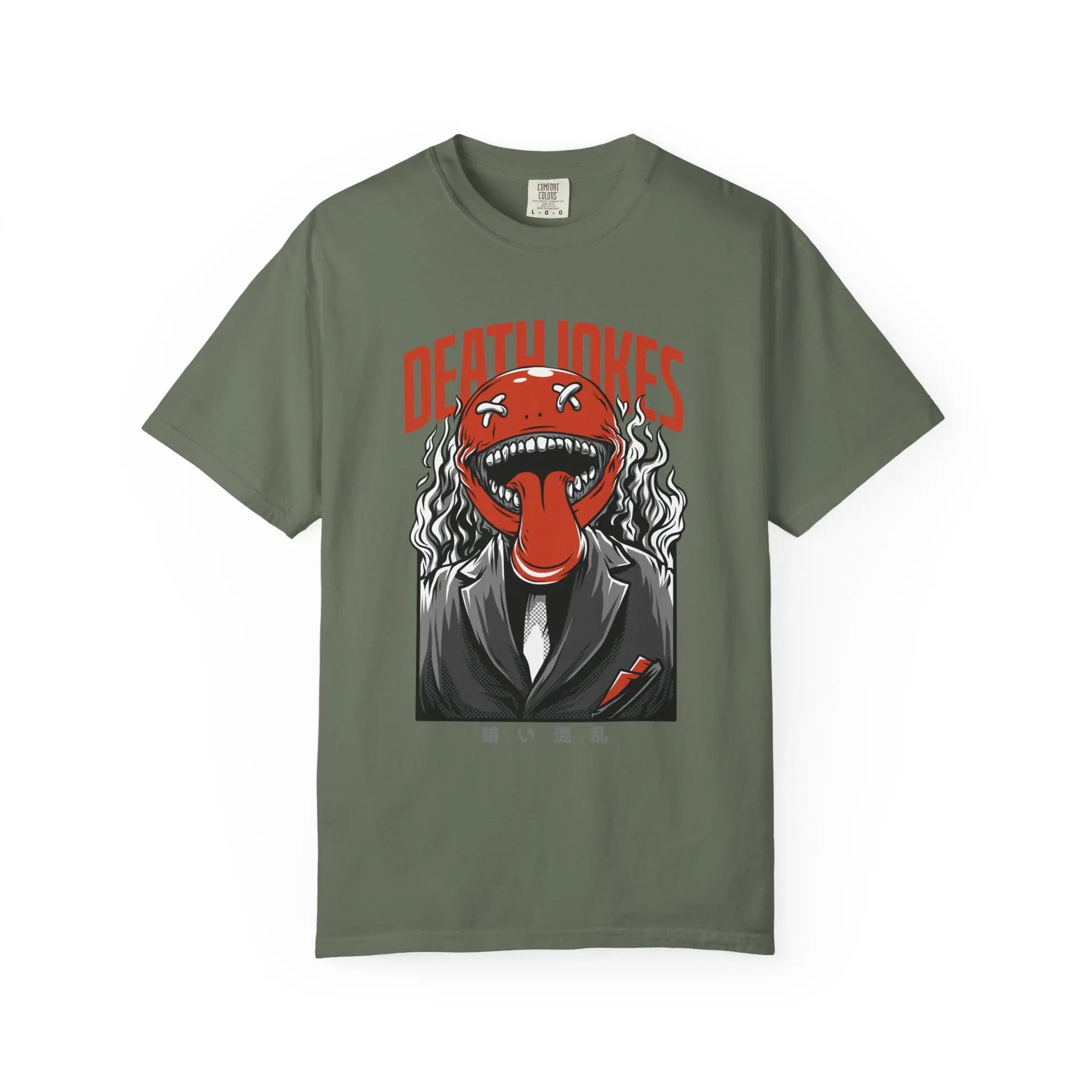 Death Jokes Graphic Tee with Unique Artwork T-Shirt - Sinful Threads
