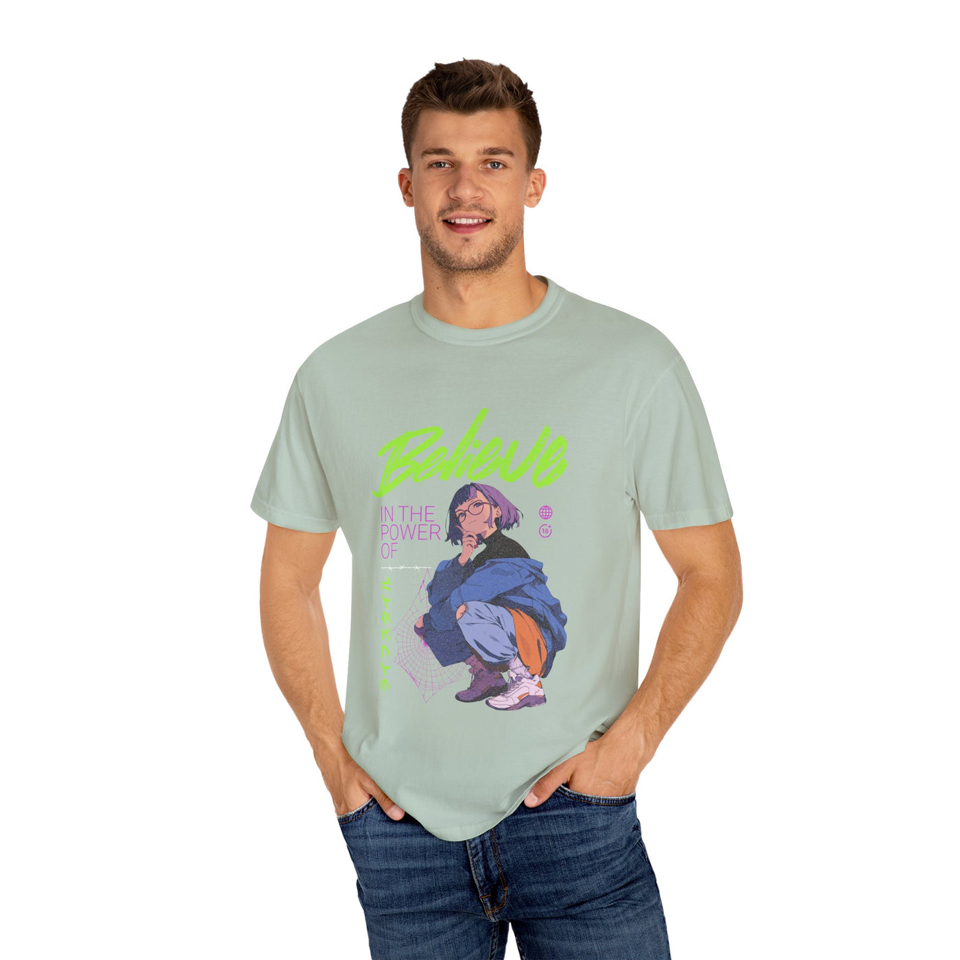 Kawaii Anime Tee - Believe Y2K Girl Design - Cute Gift - Sinful Threads