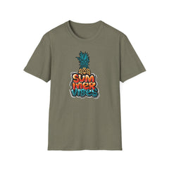 Bold Pineapple Print Tee - Summer Vibes Tropical Graphic