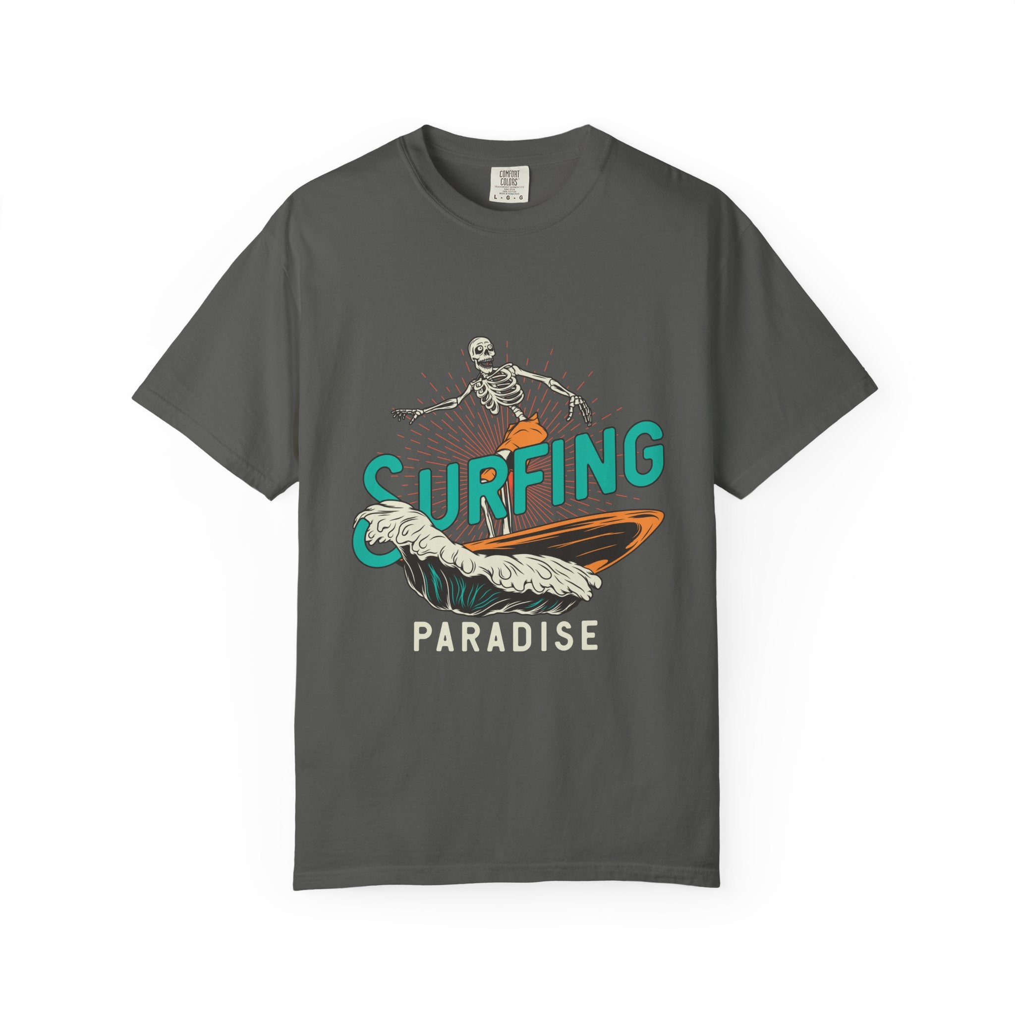 Surfing Skeleton Shirt - Funny Skeleton Tee - Retro Surf Gift - Sinful Threads