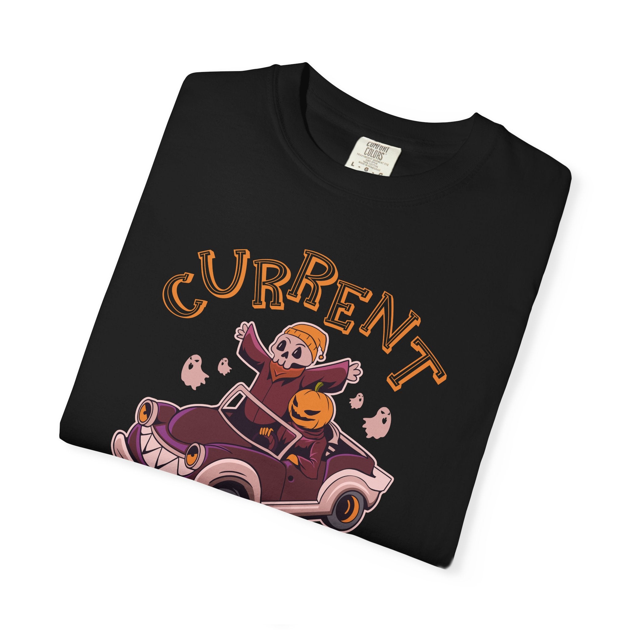 Current Mood Halloween Tee - Funny Spooky Graphic Shirt - Sinful Threads