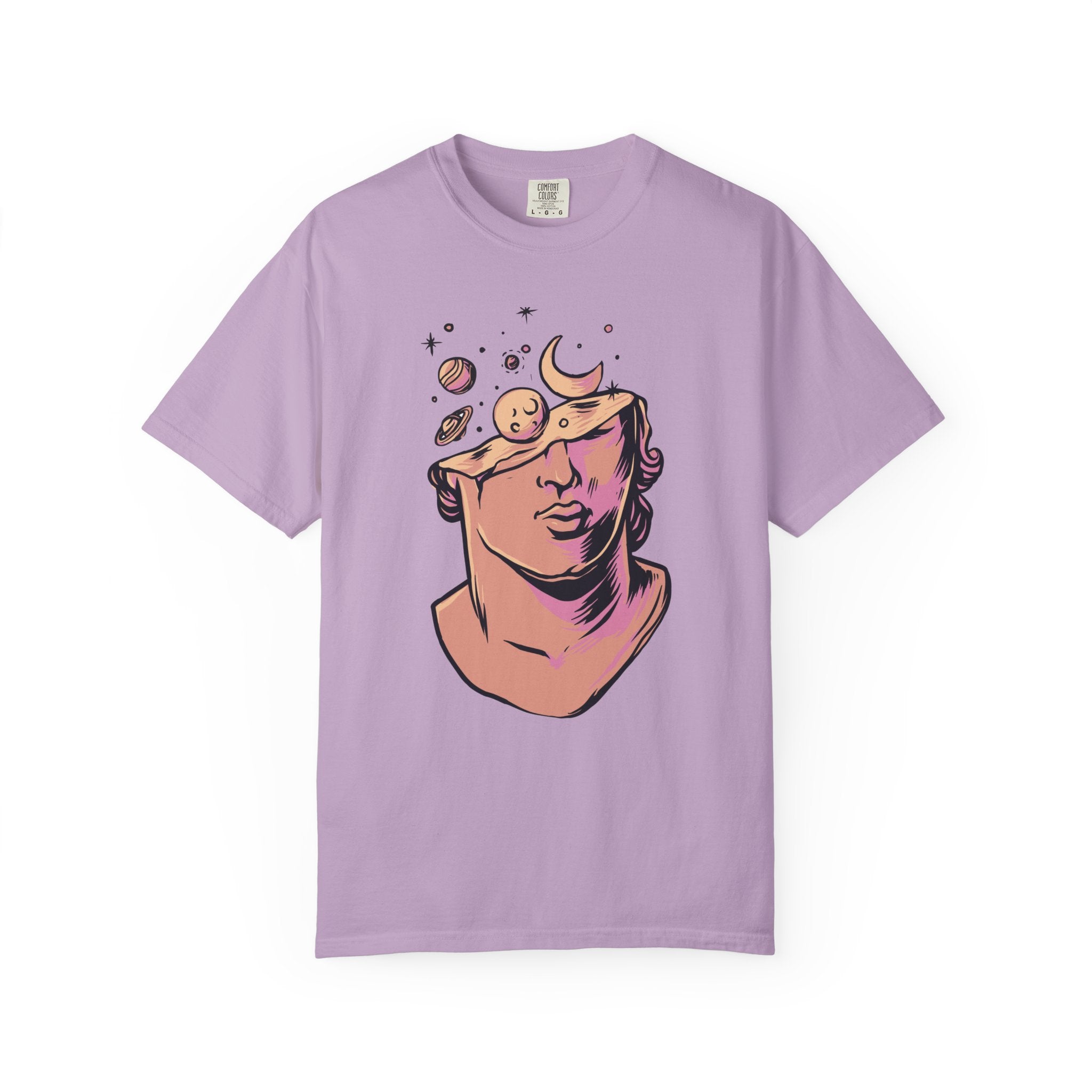 Celestial Space Bust Creative Unique Style T-Shirt - Sinful Threads