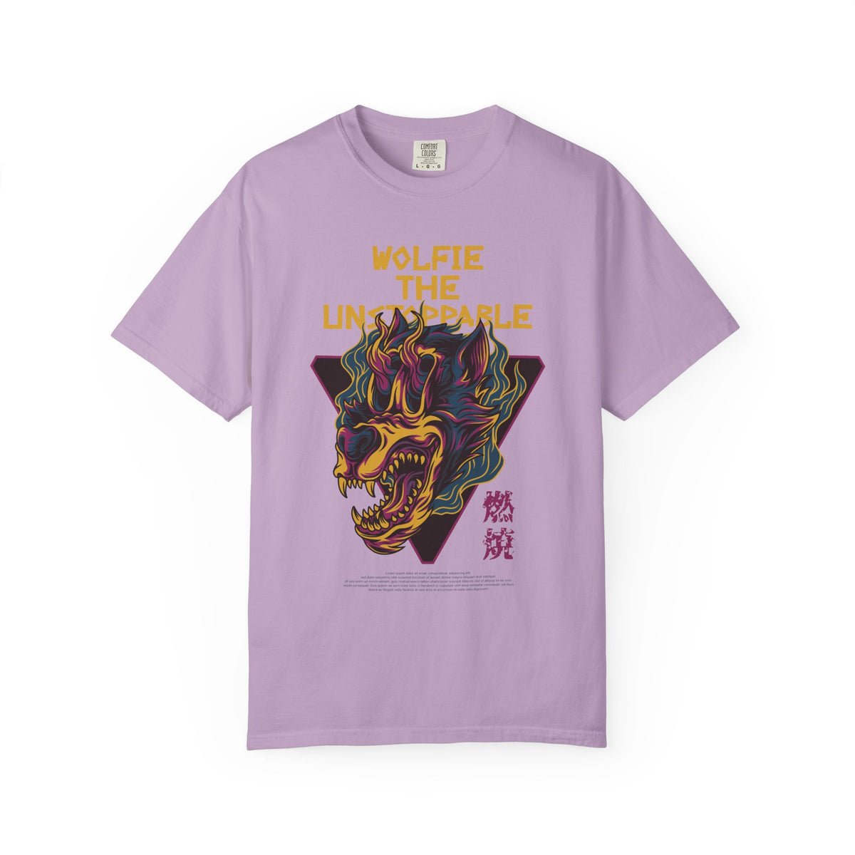 Fierce Wolfie The Unstoppable Graphic Design T-Shirt