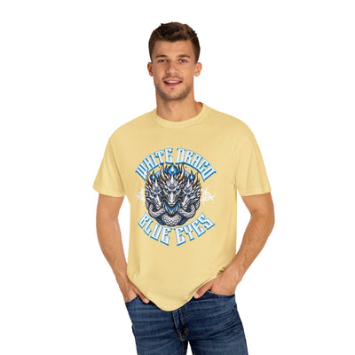 Dragon Art Tee - Blue-Eyed Three-Headed Fantasy Gift - Sinful Threads