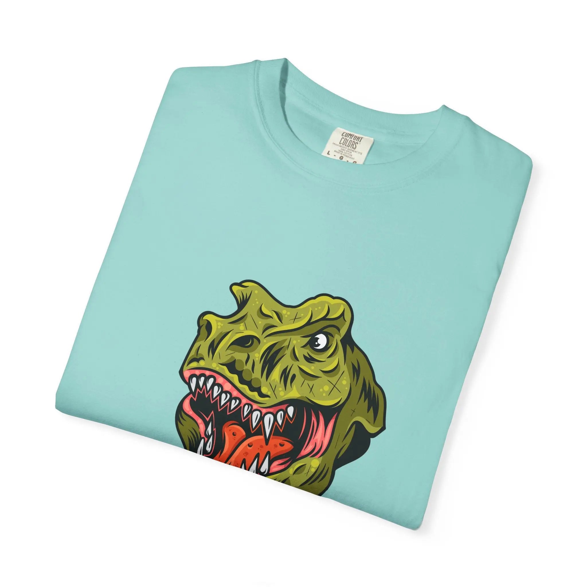 Dino Gamer Rex with Controller Video Game Fan T-Shirt - Sinful Threads