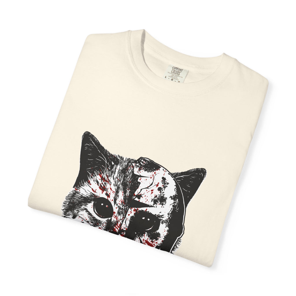 Horror Cat Tee - Spooky Jason Kitty - Friday 13th Shirt - Sinful Threads