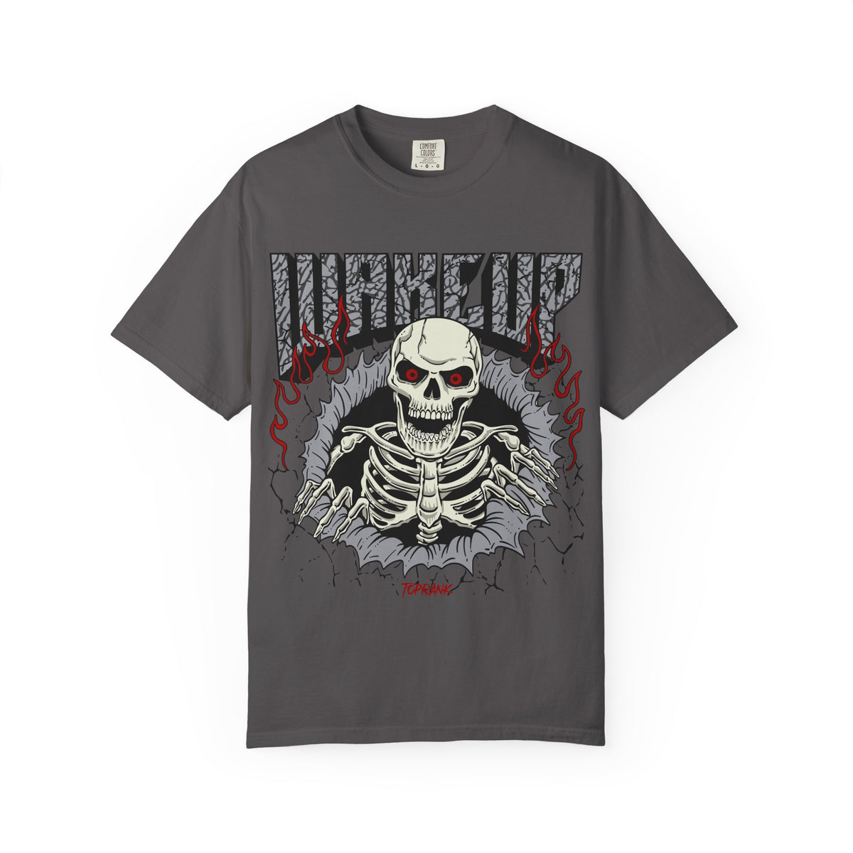 Skull Flame Shirt - Wake Up Fire Design Tee for Bold Style