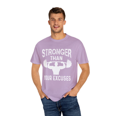 Stronger Than Excuses Bodybuilding Shirt - Motivation Tee - Sinful Threads