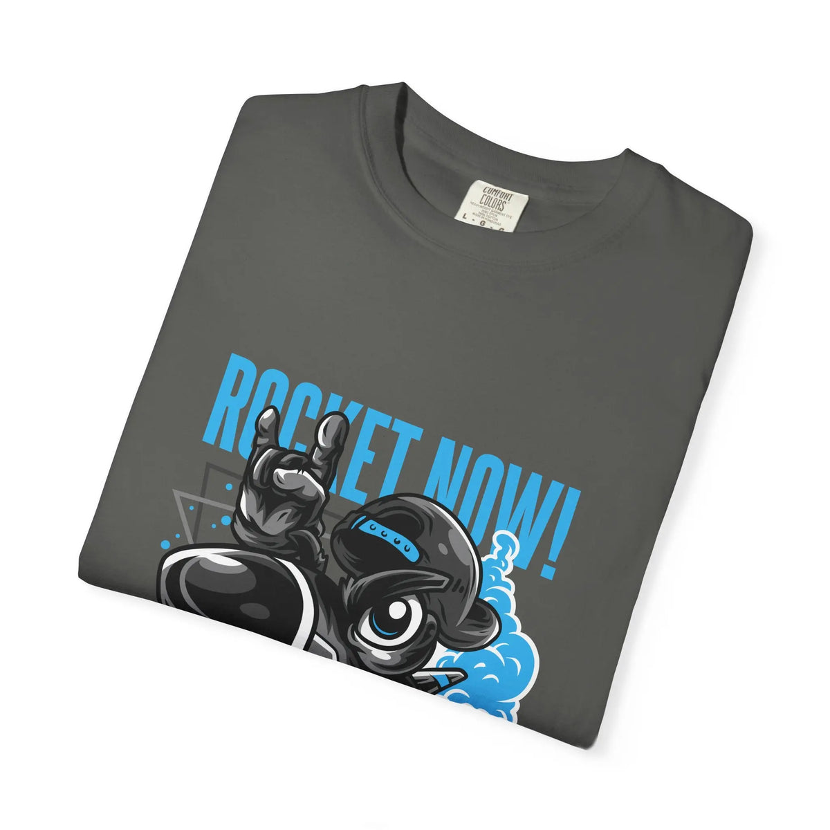 Rocket Now Cartoon Graphic Unisex Relaxed Fit T-Shirt - Sinful Threads