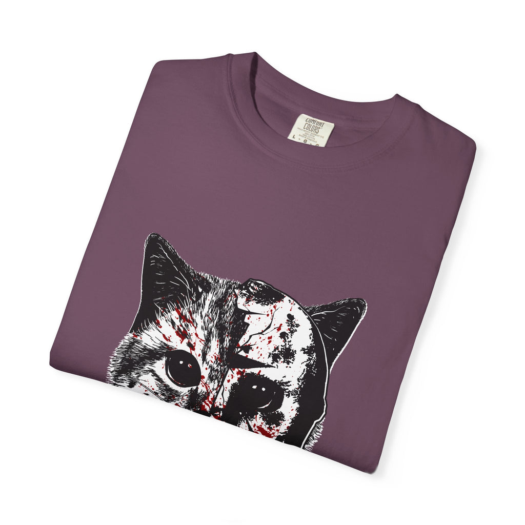 Horror Cat Tee - Spooky Jason Kitty - Friday 13th Shirt - Sinful Threads